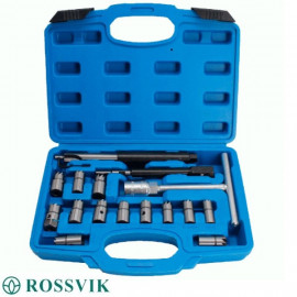Rossvik ST182 Набор для ремонта посадочных мест дизельных форсунок 17 предметов Rossvik ST182 Набор для ремонта посадочных мест дизельных форсунок 17 предметов