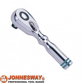 Трещотка укороченная 1/4"DR, 48 зубцов, 90 мм Jonnesway R3802 Трещотка укороченная 1/4"DR, 48 зубцов, 90 мм Jonnesway R3802