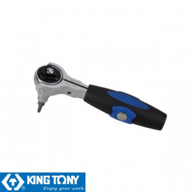 Трещотка 1/4" DR 114мм, 72 зубца, дисковый механизм, поворотная голова KING TONY 2752-45G Трещотка 1/4" DR 114мм, 72 зубца, дисковый механизм, поворотная голова KING TONY 2752-45G