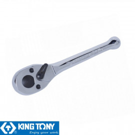 Трещотка 1/4" DR 100мм, 72 зубца,флажковая KING TONY 2760-04