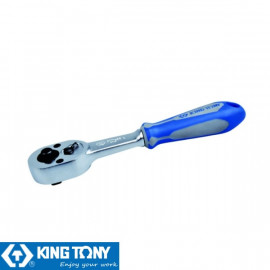 Трещотка 1/4" DR 140мм, 24 зубца, флажковая с кнопкой KING TONY 2771-55G Трещотка 1/4" DR 140мм, 24 зубца, флажковая с кнопкой KING TONY 2771-55G