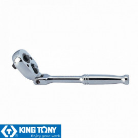 Трещотка 1/4" DR 150мм 24 зубца, флажковая с кнопкой, шарнирная KING TONY 2781-06P Трещотка 1/4" DR 150мм 24 зубца, флажковая с кнопкой, шарнирная KING TONY 2781-06P