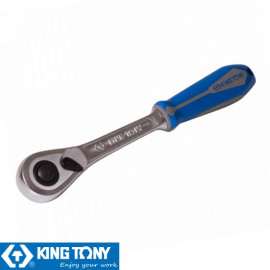 Трещотка 1/2" DR 250мм, 90 зубцов, флажковая с кнопкой KING TONY 4773-10GS